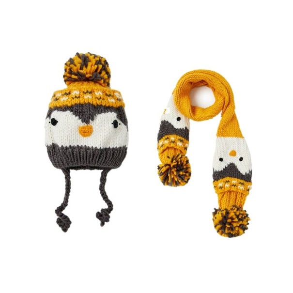 Wintermütze und Schal für Kinder 3-6 Monate C