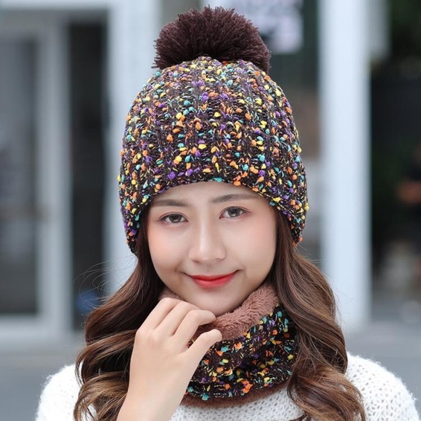 Wintermütze und Schlauchschal für Damen braun