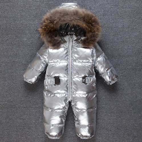 Winteroverall für Kinder J3031 silbern 6-9 Monate