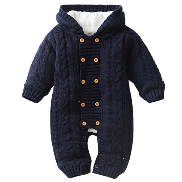 Winteroverall für Kleinkinder T2619 dunkelblau 6-12 Monate