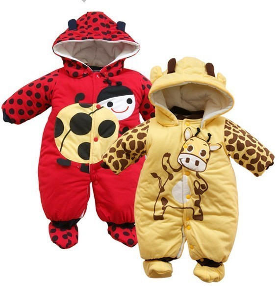Winteroverall voor baby&#39;s met print J1955