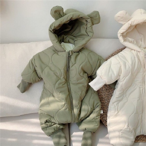 Winteroverall voor baby's T2567 legergroen 12-24 maanden
