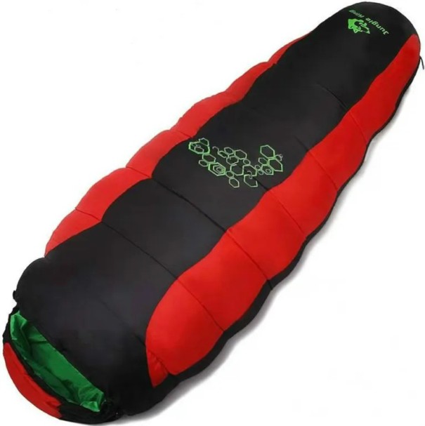 Winterschlafsack 220 × 80 cm Gewicht 1500 g Polyesterfutter Temperaturbereich -10 bis 0 °C für Camping Outdoor rot
