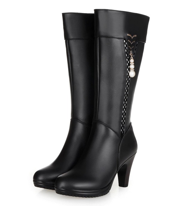 Winterstiefel mit Wolle J1648 schwarz 34