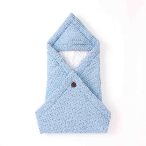 Wintervoetenzak met knoop lichtblauw