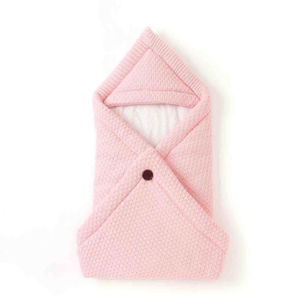 Wintervoetenzak met knoop roze