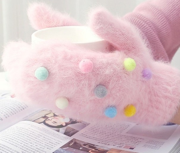 Winterwanten voor dames roze