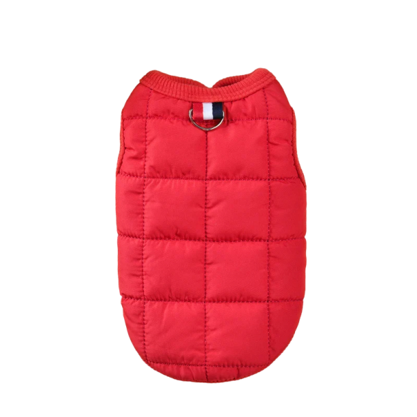 Winterwarme Hundejacke, winddichte Jacke für kleine Hunde, gepolsterter Hundemantel, weich gefütterte Hundeweste, 0,5–1,5 kg rot