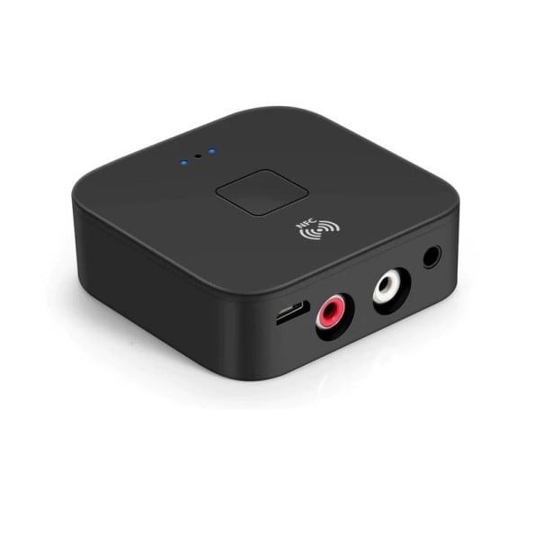 Wireless Bluetooth Audio Adapter with NFC for Audio Equipment with 3.5 mm Jack or RCA Bluetooth 5.0 Range 10 m Black ABS Plastic 6 x 6 x 2 cm 1