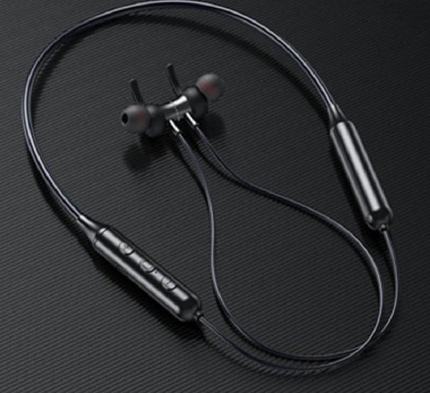 Wireless In-Ear Headphones with Neck Cable Bluetooth 5.0 Volume and Track Control 100 mAh Battery Frequency Range 20 Hz to 20 kHz black