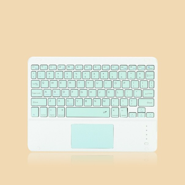 Wireless Mini Keyboard with Touchpad for Bluetooth Devices QWERTY Layout Function Keys and Arrows Lithium Battery green