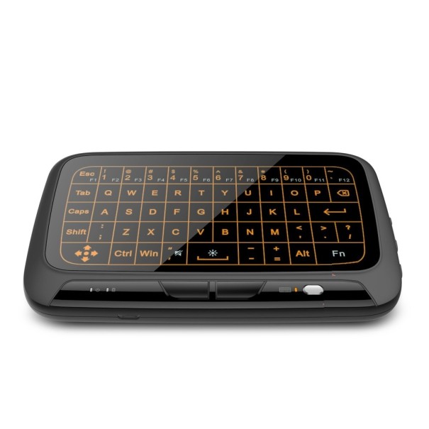 Wireless Touch Mini Keyboard with Touchpad Backlit Key Symbols Rechargeable Battery USB Receiver Dimensions 14.2 x 9 cm 1