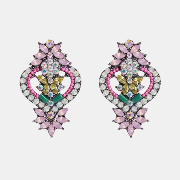 Wiszące kolczyki damskie z cyrkoniami G478 20