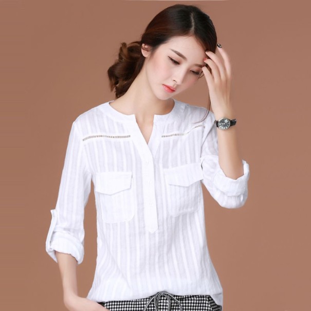 Witte blouse voor dames Melissa
