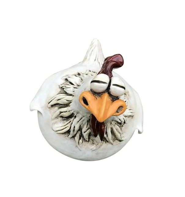 Witziges Huhn Garten Dekoration für den Zaun aus Harz Bauernhof Huhn als Kunstwerk für Garten, Hof und Außenbereich 1