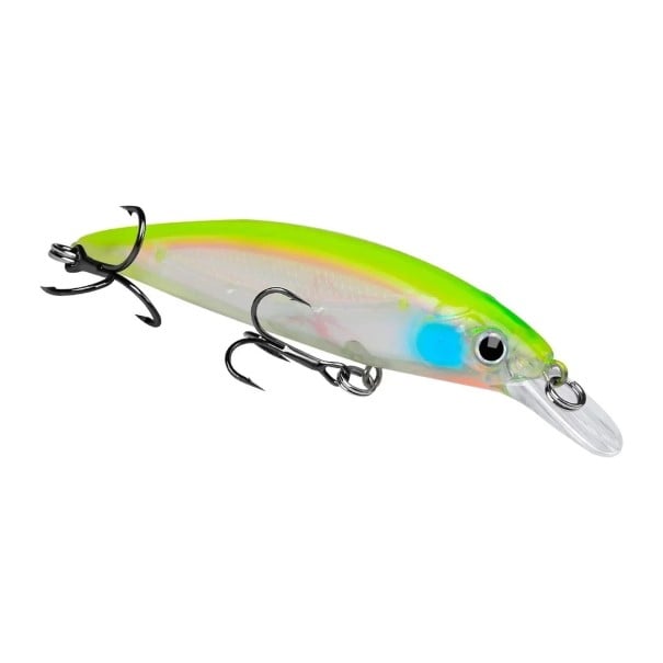Wobler minnow 16 cm 40 g Grande dure artificielle avec grelot et yeux 3D Deux hameçons triples Pour la pêche des grands prédateurs vert