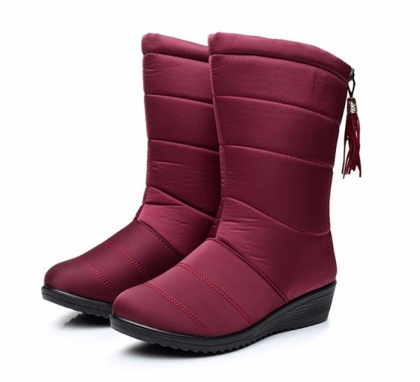 Wodoodporne buty zimowe damskie J1200 czerwony 38