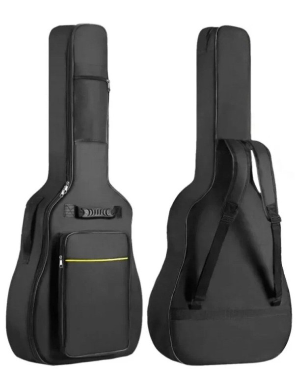 Wodoodporne etui na gitarę z nylonu Lekka wytrzymała osłona z paskami na ramię i kieszenią na akcesoria Ochrona instrumentu do podróży i przechowywania 1