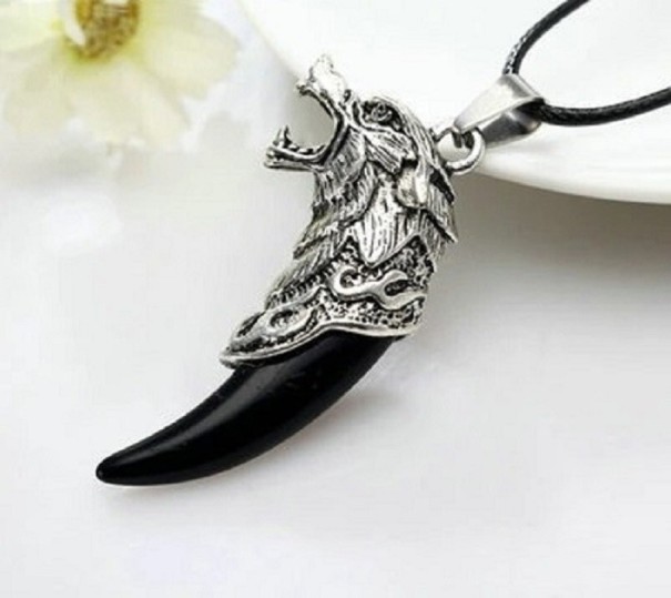 Wolfstandketting voor heren zwart 1