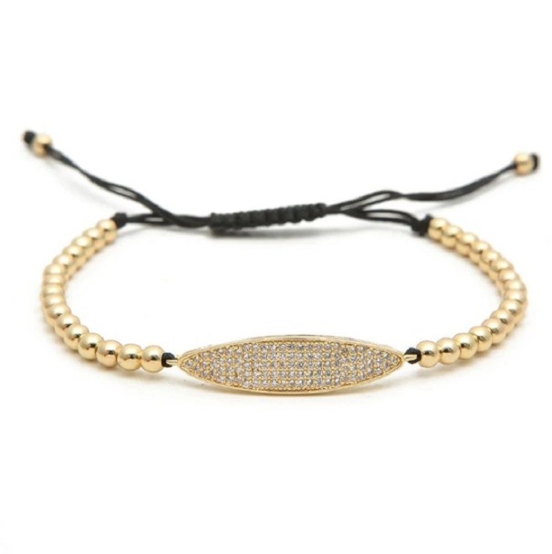 Women's Adjustable Bracelet with Beads H165 gold