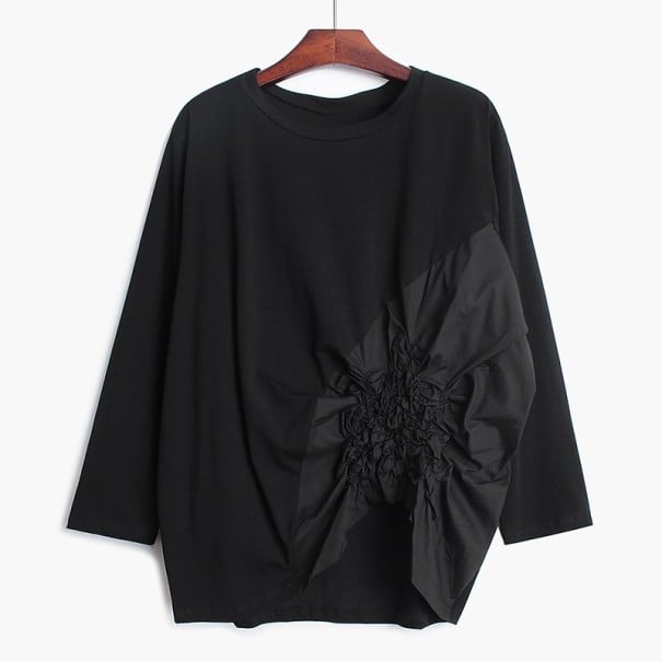 Women's Asymmetrical Oversized T-Shirt black