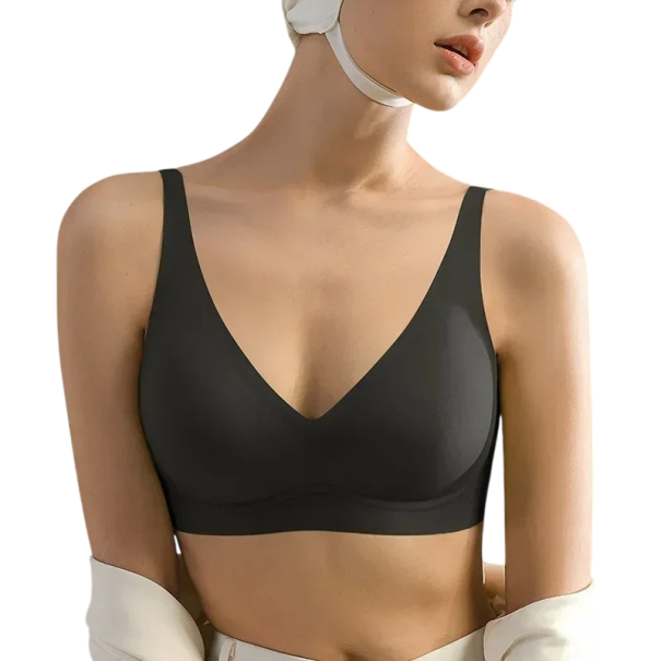 Women's Backless Bra with Thin Straps Elastane Nylon for Open Backs and Summer Clothing black M