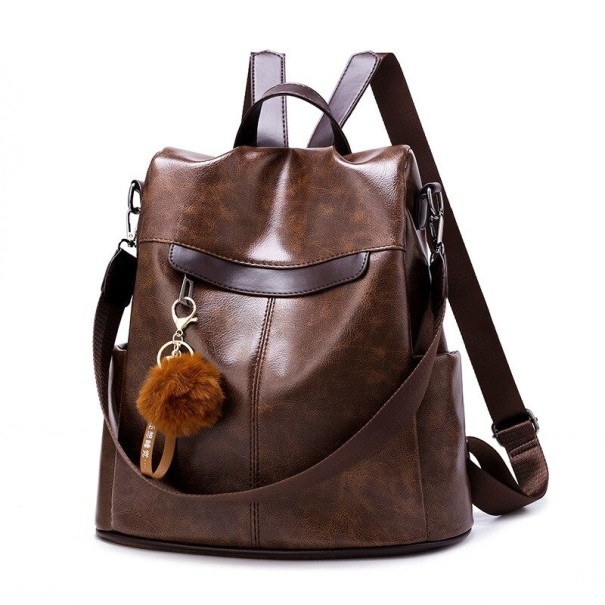 Women's Backpack E910 dark brown
