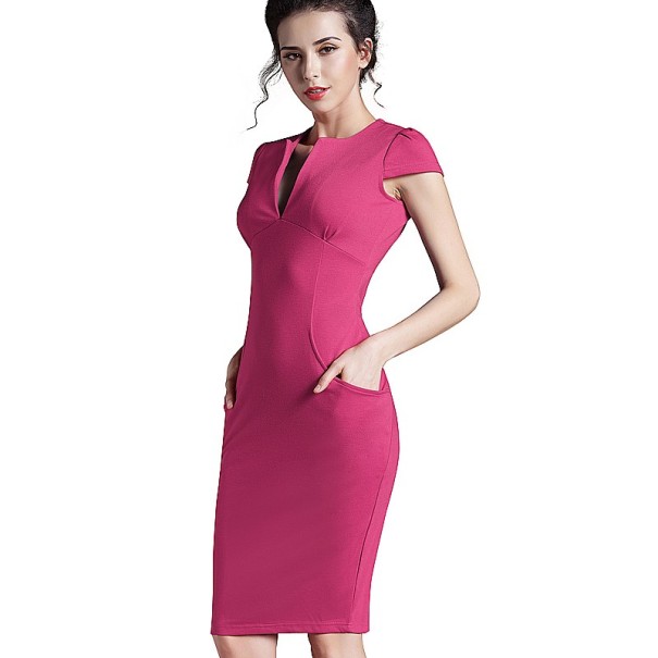 Women's Bodycon Dress A2769 pink M