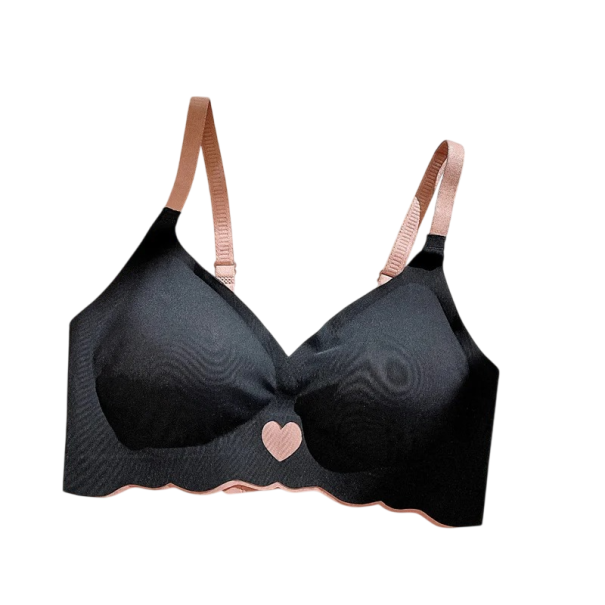 Women's Bra with Moulded Cups Without Underwire Elastane Nylon Comfortable for Everyday Wear Smooth and Discreet Design black XS