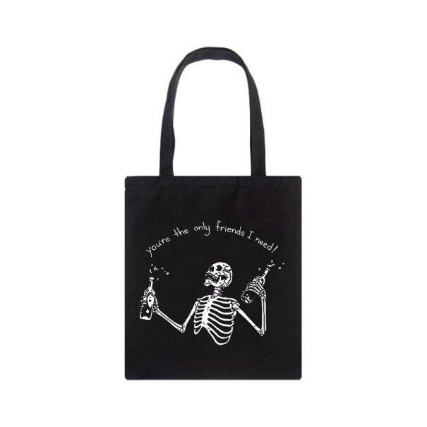 Women's Canvas Bag Skeleton black 3