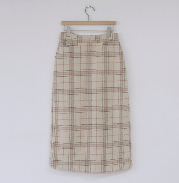 Women's Checked Skirt G44 L 2