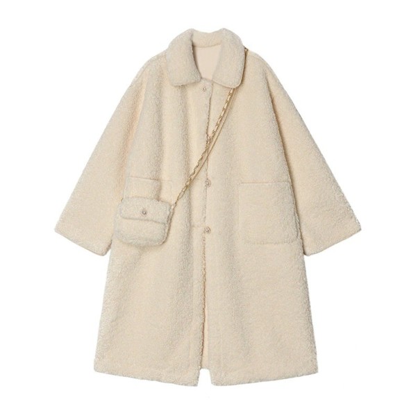 Women's Coat and Handbag P2031 beige S