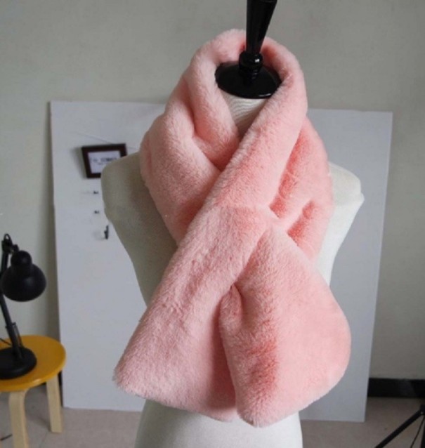 Women's Fur Scarf pink
