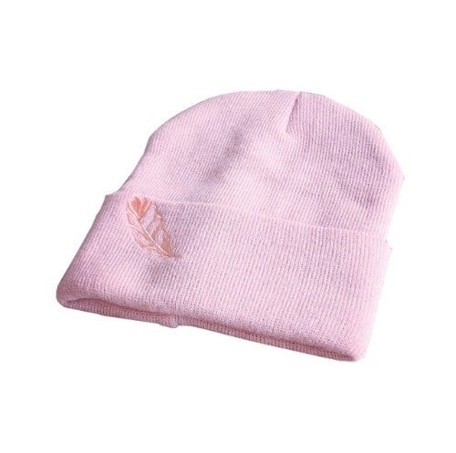Women's Hat with Feather J1664 pink