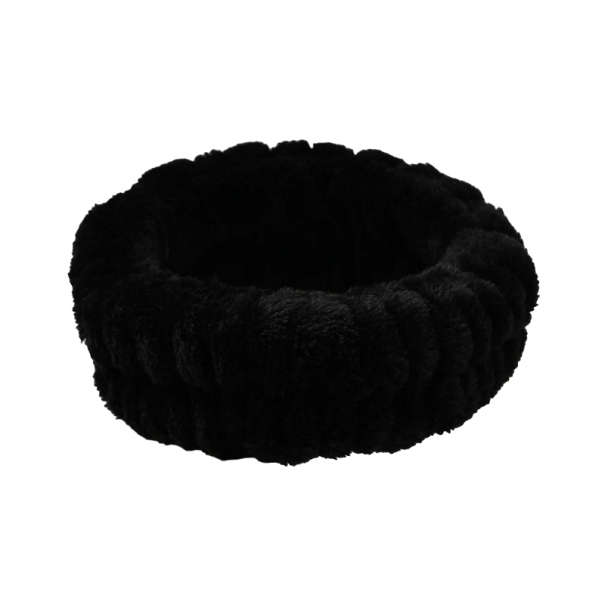 Women's Headband to Prevent Hair from Falling into the Face Fleece Make-up Headband Fluffy Face Washing Headband for Women black