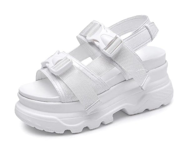 Women's High Platform Sandals white 36