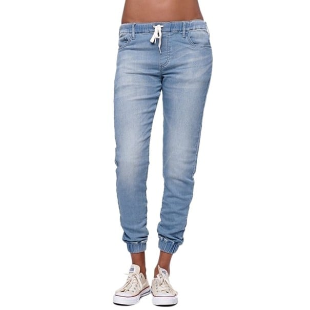 Women's Jeans with Elasticated Waist light blue 4XL