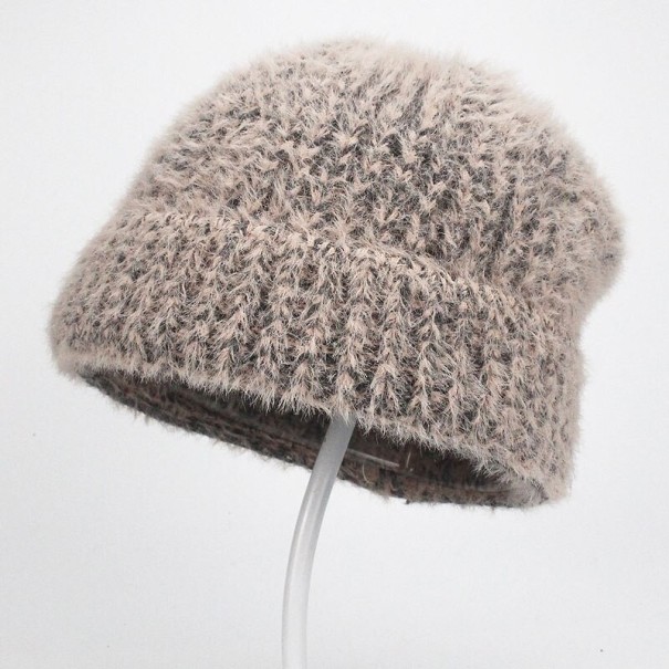 Women's Knitted Beanie Hat khaki
