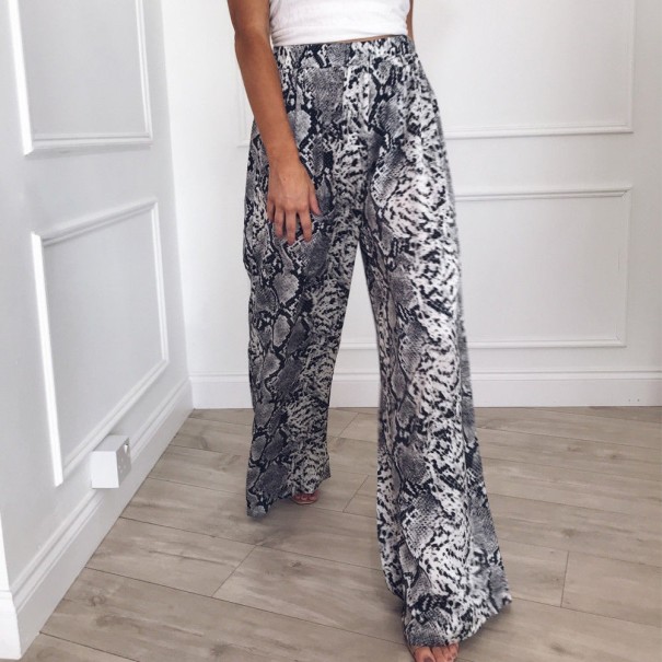 Women's Long Trousers with Animal Print S 2