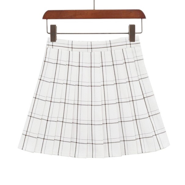 Women's Pleated Mini Skirt Checkered S 6