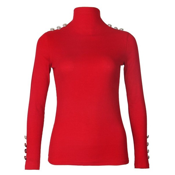 Women's Roll Neck A2183 red XS