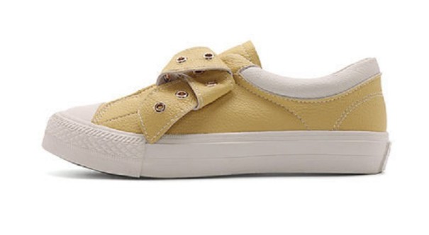 Women's Sneakers Microfiber Fabric yellow 36