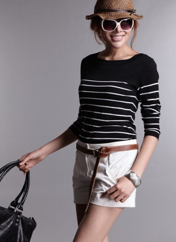Women's Striped Jumper black M