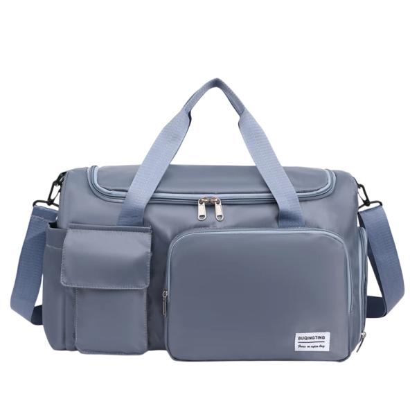 Women's Travel Sports Bag Oxford 47 x 26 x 20 cm Bag with Shoulder Strap Handles Practical Shoe Compartment blue