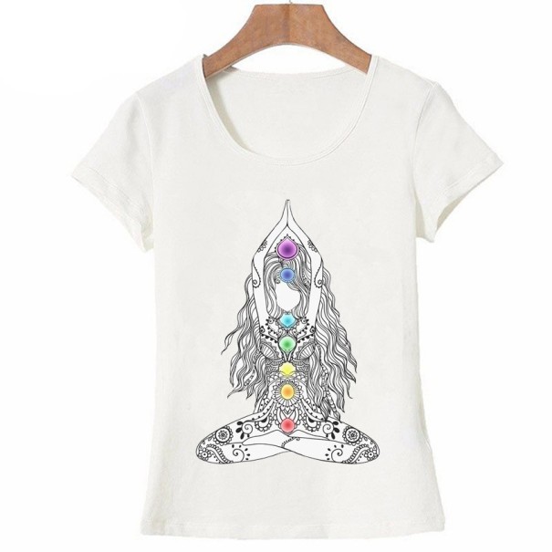 Women's Yoga Themed T-Shirt XS 3
