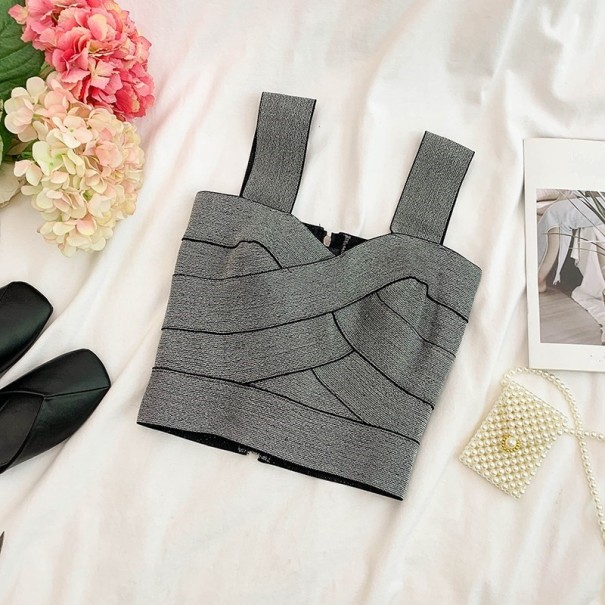 Women's Zip Crop Top B340 3