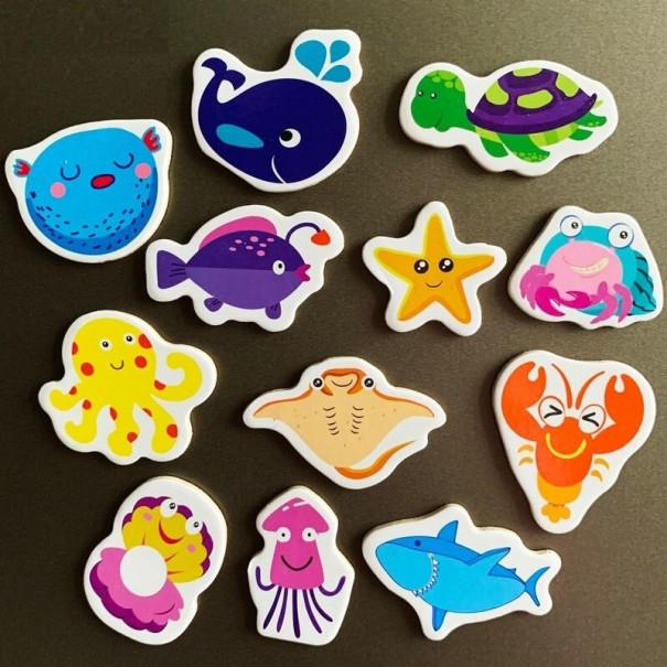 Wooden Animal Magnets 12 pcs 2