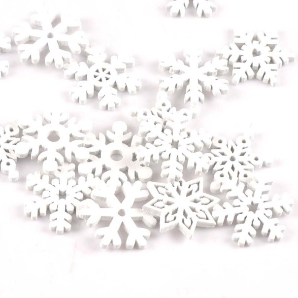 Wooden Decorative Snowflakes 50 pcs 1