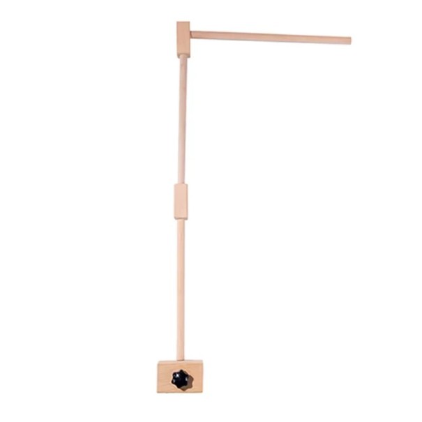 Wooden Holder for Hanging Toys, for Attachment to the Cot, Ideal for Safe Suspension of Decorations and Toys 1