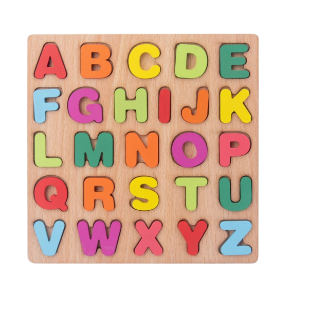 Wooden Inset Puzzle Letters 20 x 20 cm 1